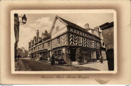 Grande Bretagne Great BRitain CPA Shropshire street Makert Drayton