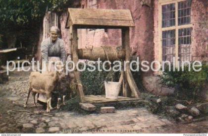 KINVER WELL AT HOLY AUSTIN ROCK OLD COLOUR POSTCARD STAFFORDSHIRE