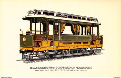 A638 Tram Wolverhampton Corporation Tramways Tram Reproduction postcard