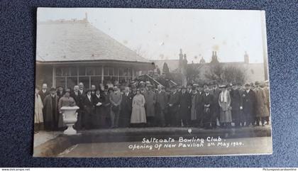 SALTCOATS BOWLING CLUB OPENING OF NEW PAVILION OLD RP POSTCARD AYRSHIRE SCOTLAND