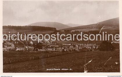 DUFFTOWN FROM THE NORTH OLD R/P POSTCARD SCOTLAND