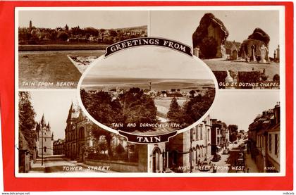 SCOTLAND BANFFSHIRE  TAIN  RP MULTI VIEW RP pu 1953