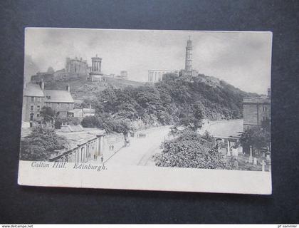 GB AK / PK 1907 Schottland Calton Hill Edinburgh sauberer Stempel Selkirk geschrieben im Alexandra Hotel