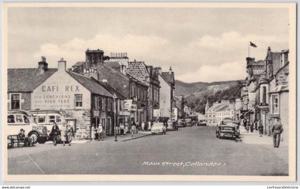[-5%] CPA Royaume Unis - Ecosse - Stirlingshire - Callander - Main Street - Cafe Rex - Animée - Voiture