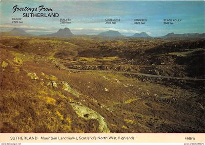 BT18641 sutherland mountain landmarks  scotland