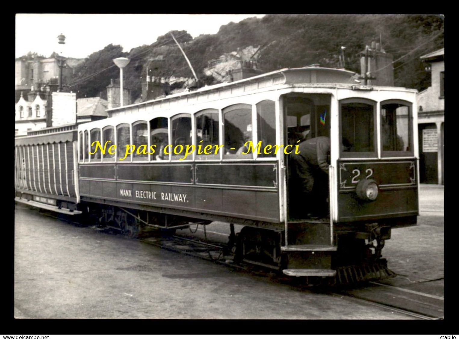 ROYAUME-UNI - ILE DE MAN - ELECTRIC RAILWAY - TERMINUS DOUGLAS - CARTE PHOTO MODERNE