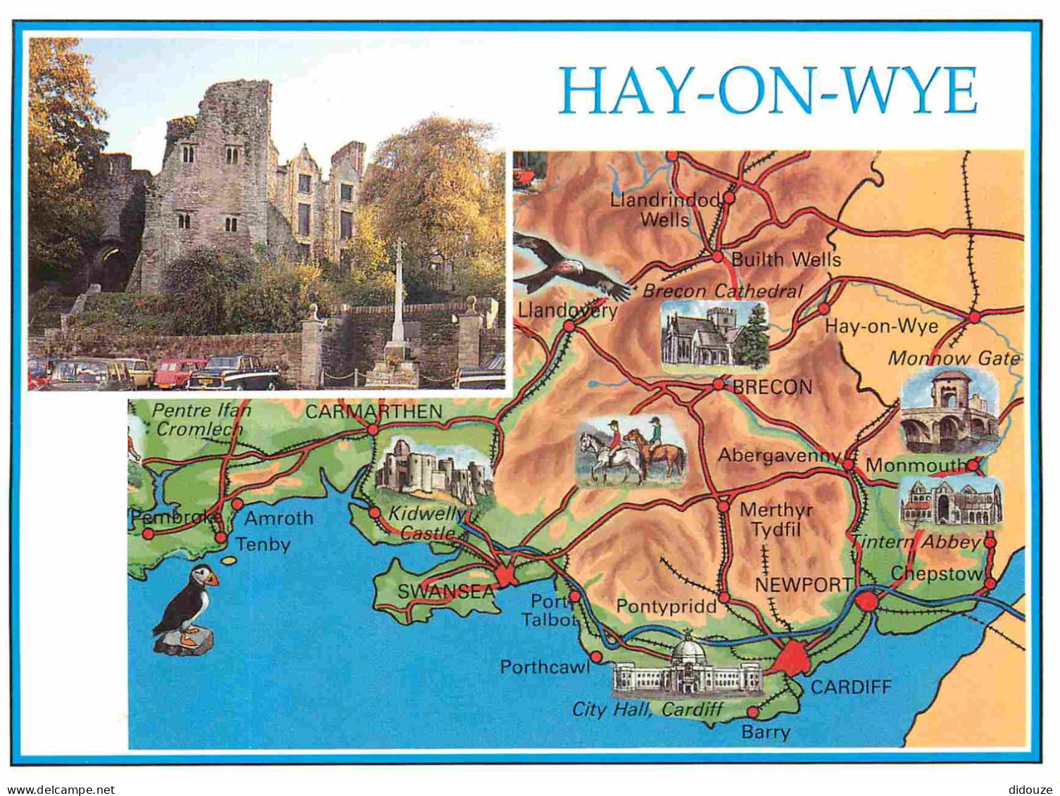 Royaume-Uni - Pays de Galles - Hay-on-wye - Carte Géographique - Powys - Wales - CPM - Voir Scans Recto-Verso