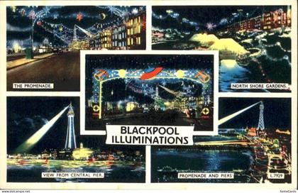 Blackpool Promenade North Shore Gardens, Central Pier,
Blackpool Illuminations