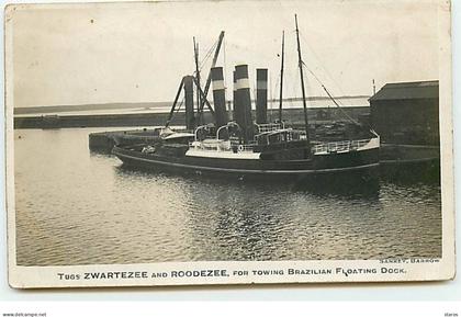 Royaume-Uni - Angleterre - BARROW-IN-FURNESS - Tugs Zwartezee and Roodezee for towing Brazilian Floating Dock