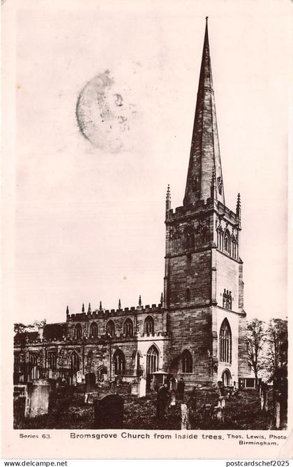 br108218 bromsgrove church from inside tree uk