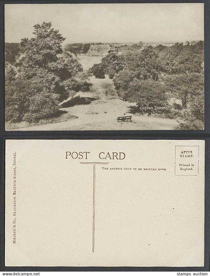 Clifton Down Clifton Downs Panorama Bristol Old Postcard Mitchell & Co Stationer