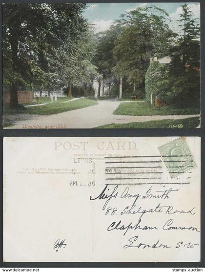 HULL Westella West Ella near Hull Street Scene Yorkshire 1906 Old Color Postcard