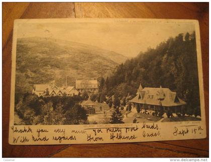 DOUGLAS 1903 to Augsburg Germany Glen Helen Gardens post card Isle of Man GB UK