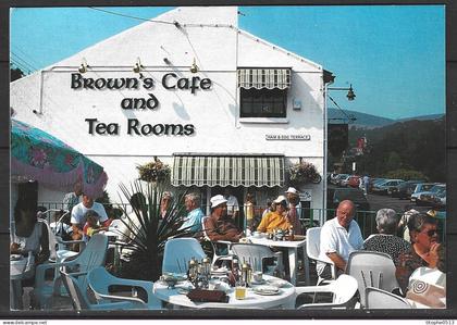 ILE DE MAN. Carte postale écrite. Browns Cafe and Tea Rooms.