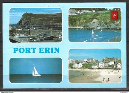 ILE DE MAN. Carte postale écrite. Port Erin.