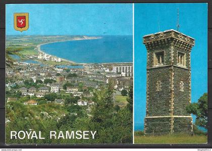 ILE DE MAN. Carte postale écrite. Royal Ramsey.