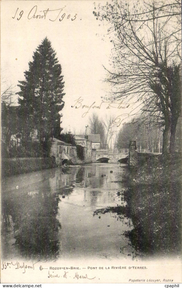 Rozay en Brie - Pont de la Riviere D'Yerres - CPA