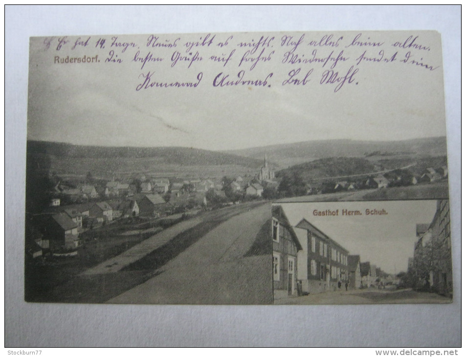 Rudersdorf ,    Schöne Karte  1918