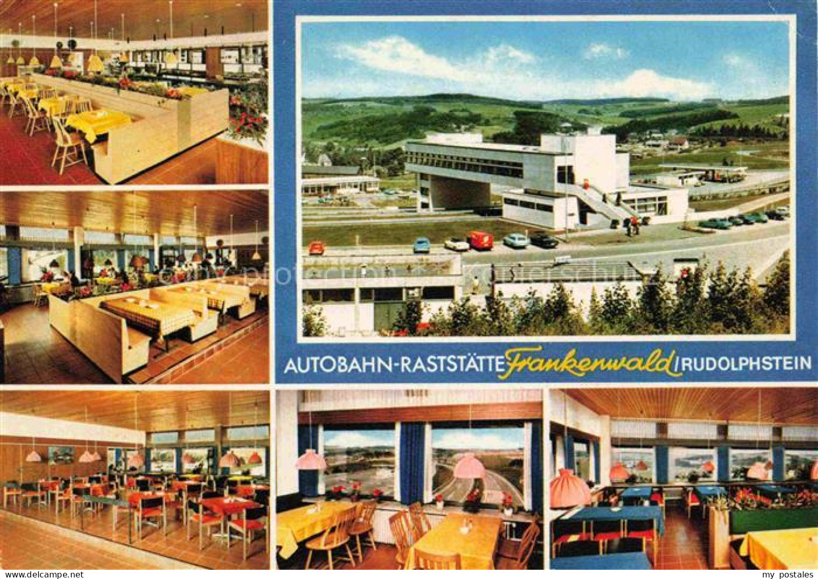 Rudolphstein Frankenwald Berg HOF Bayern Autobahn-Raststaette Frankenwald Brueck