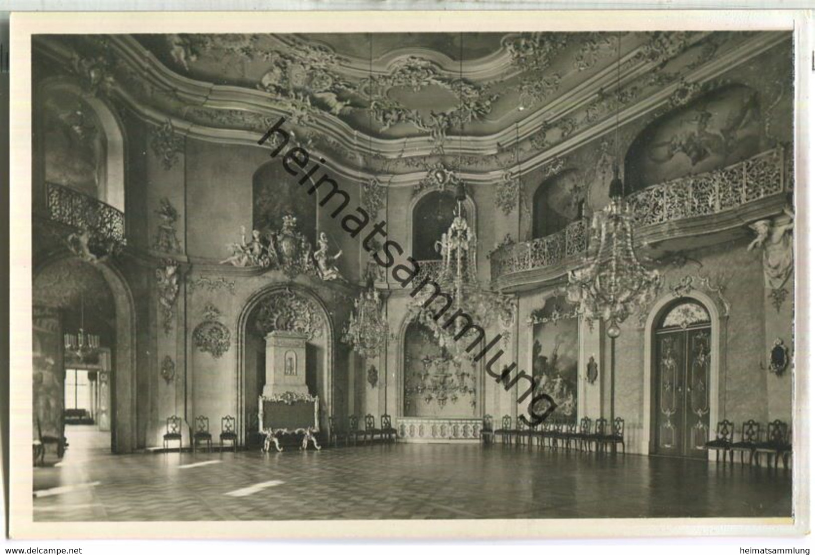 Rudolstadt - Schloss Heidecksburg - Grosser Festsaal - Foto-AK - Verlag Hermann Paris Rudolstadt
