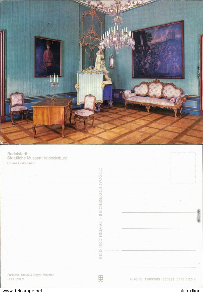 Rudolstadt Staatliche Museen Heidecksburg - Grünes Eckkabinett 1983