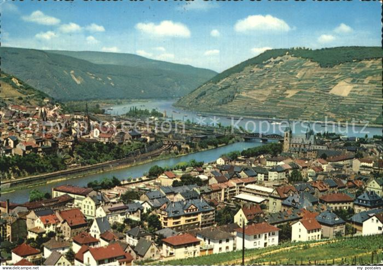 Ruedesheim Rhein Fliegeraufnahme