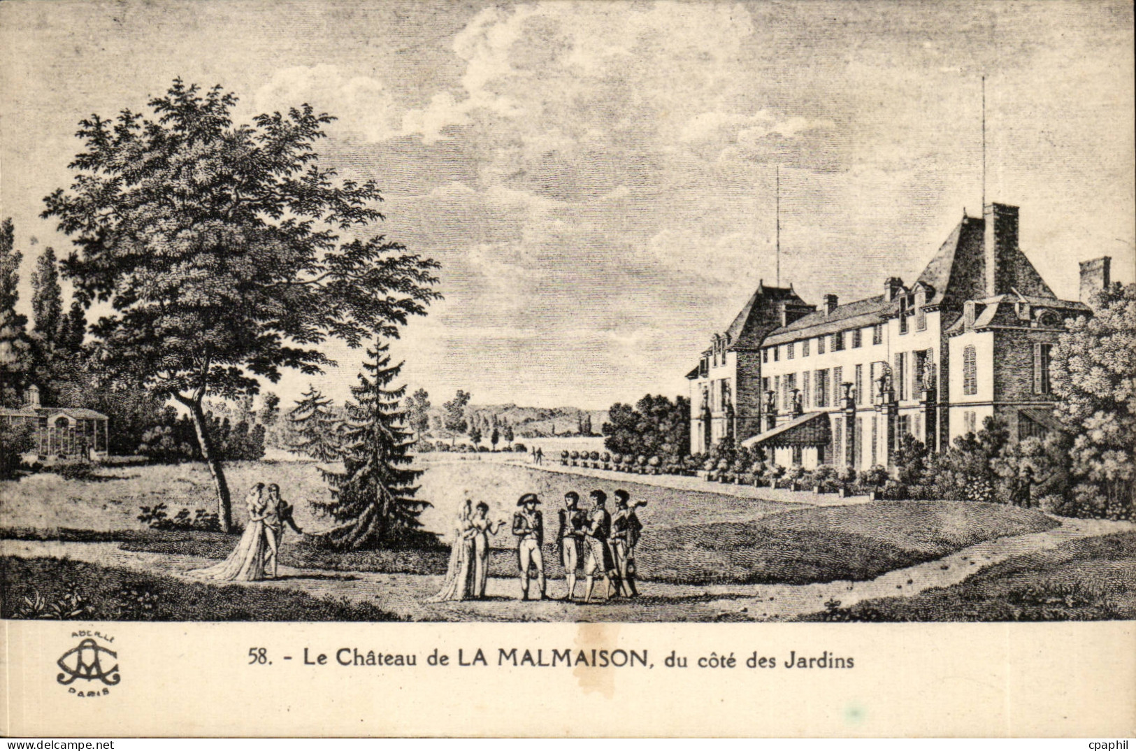 Rueil - Le Chateau de la Malmaison du Cote des Jardins - CPA