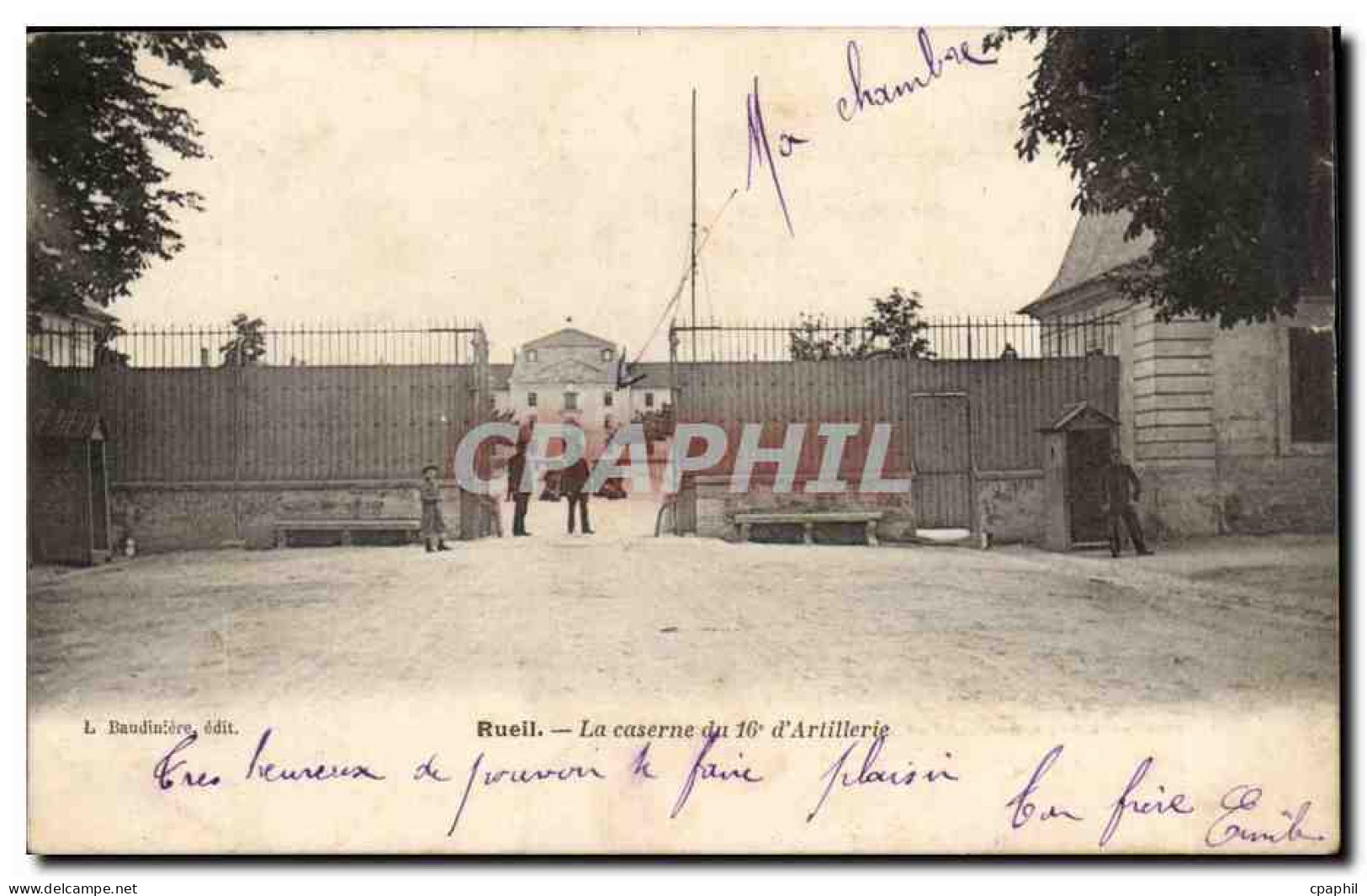 Rueil Malmaison - La caserne du 16 d'Artillerie - militaria - CPA