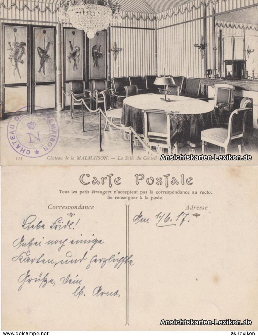 Rueil-Malmaison Schloß, Saal Chateau de la Malmaison, La Salle du Conseil 1917