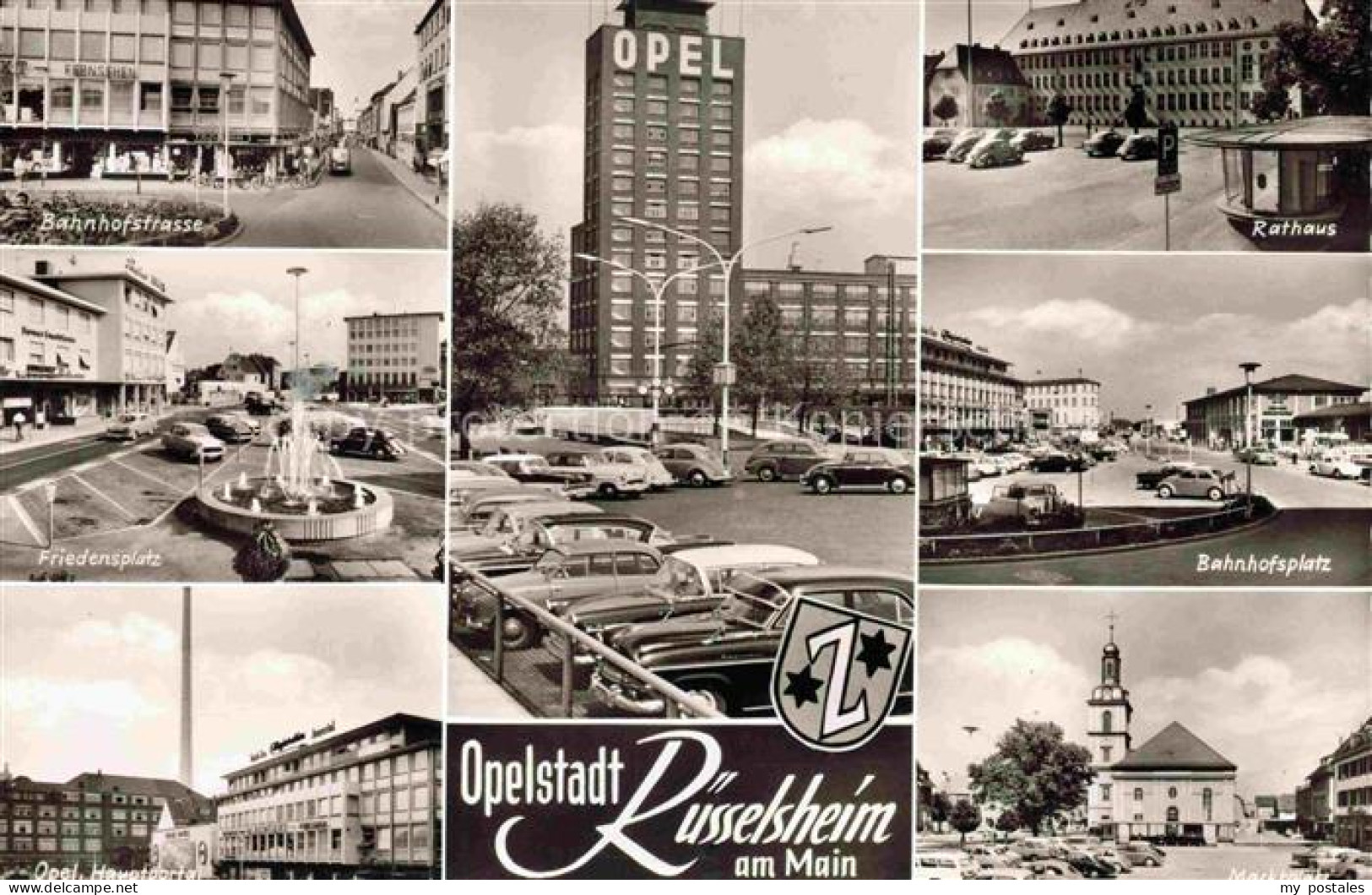 RuessELSHEIM Main Bahnhofstrasse Friedensplatz Opel Haupttor Rathaus Bahnhofspla