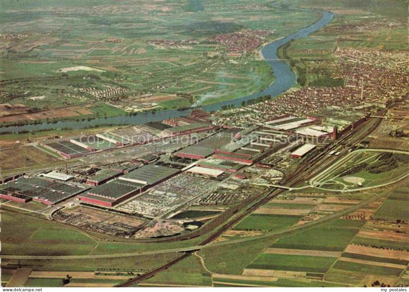 RuessELSHEIM Main Opel Werk Fliegeraufnahme