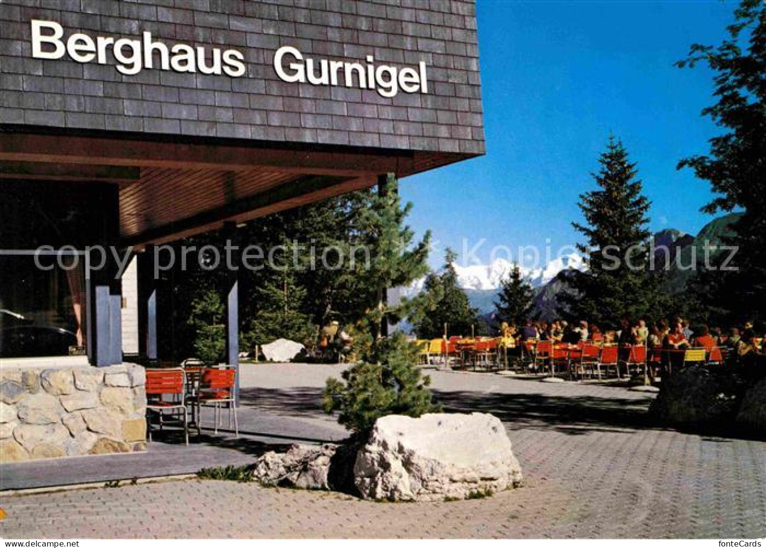 Rueti Riggisberg Berghaus Gurnigel Restaurant Terrasse