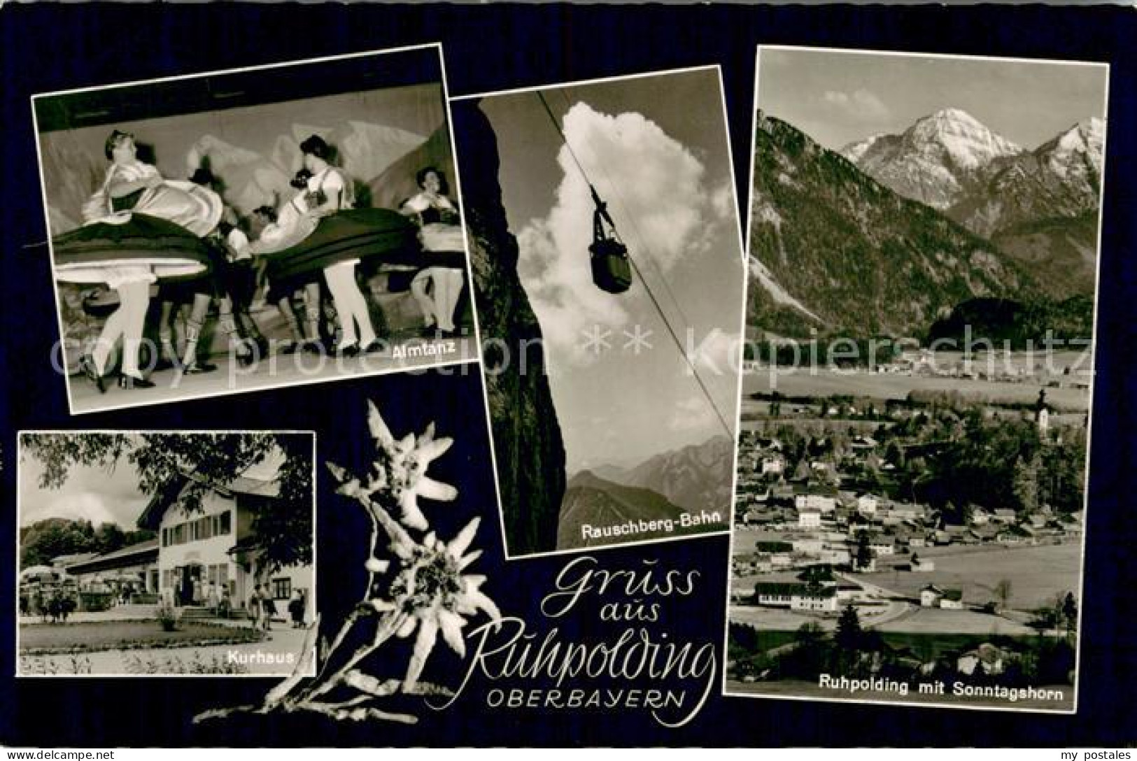 Ruhpolding Bayern Almtanz Kurhaus Rauschberg Bahn Ruhpolding mit Sonntagshorn