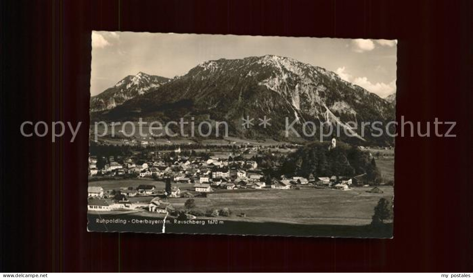 Ruhpolding Bayern Gesamtansicht mit Rauschberg Chiemgauer Alpen