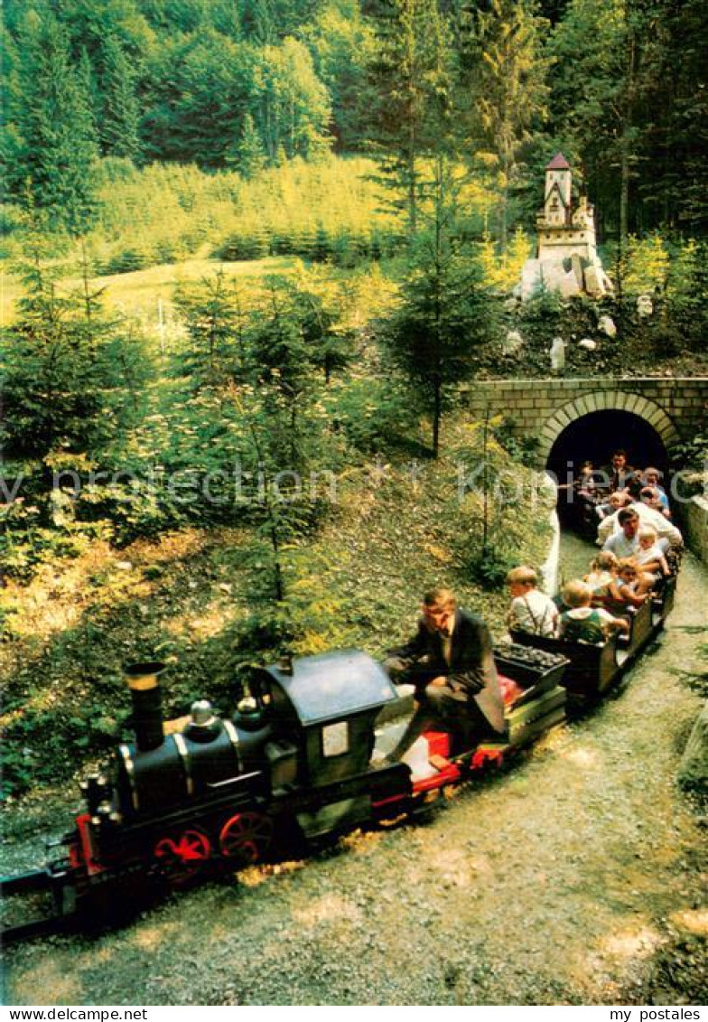 Ruhpolding Bayern Maerchenpark Ruhpolding-Brand Tunnelausfahrt d. Mini-Eisenbahn