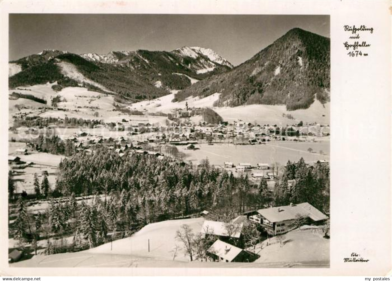 Ruhpolding Bayern Winterpanorama mit Hochfelln Chiemgauer Alpen