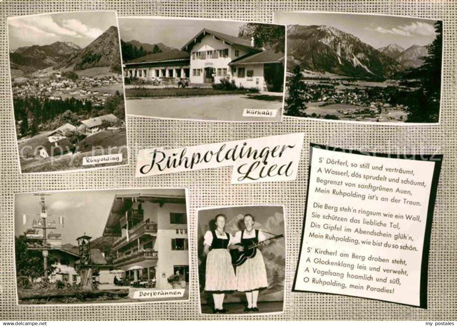 Ruhpolding Kurhaus Dorfbrunnen Tracht Ruhpolding-Lied