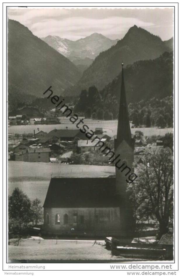 Ruhpolding-Zell - Kirche St. Valentin - Foto-AK 50er-Jahre