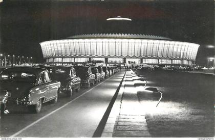 Romania Bucuresti Expozitia economiei nationale - Al 4-lea pavilion de mostre vedere de noapte