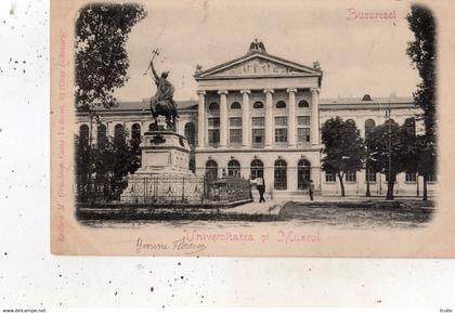 ROUMANIE BUCAREST UNIVERSITATEA SI MUSEUL (CARTE PRECURSEUR )