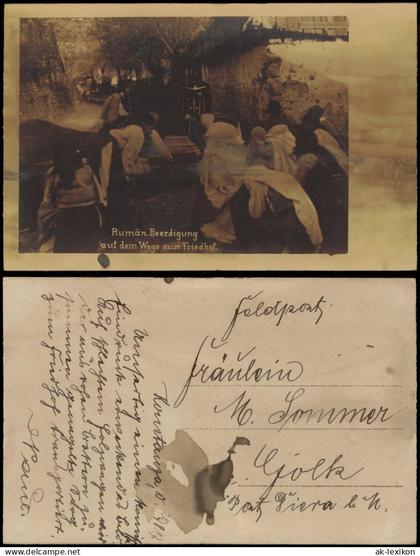 Rumänien (allgemein) România Trachten Typen Rumänien Beerdigung 1918