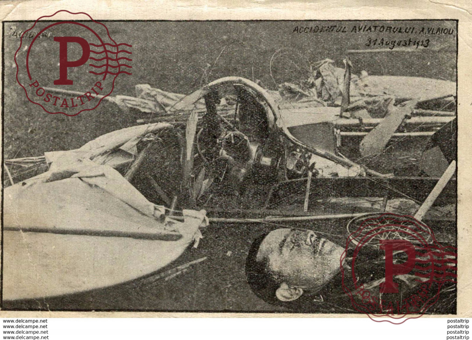 RUMANIA // ROMANIA. ACCIDENTUL AVIATORULUI A. VLAIOU. 31 AUGUST 1913