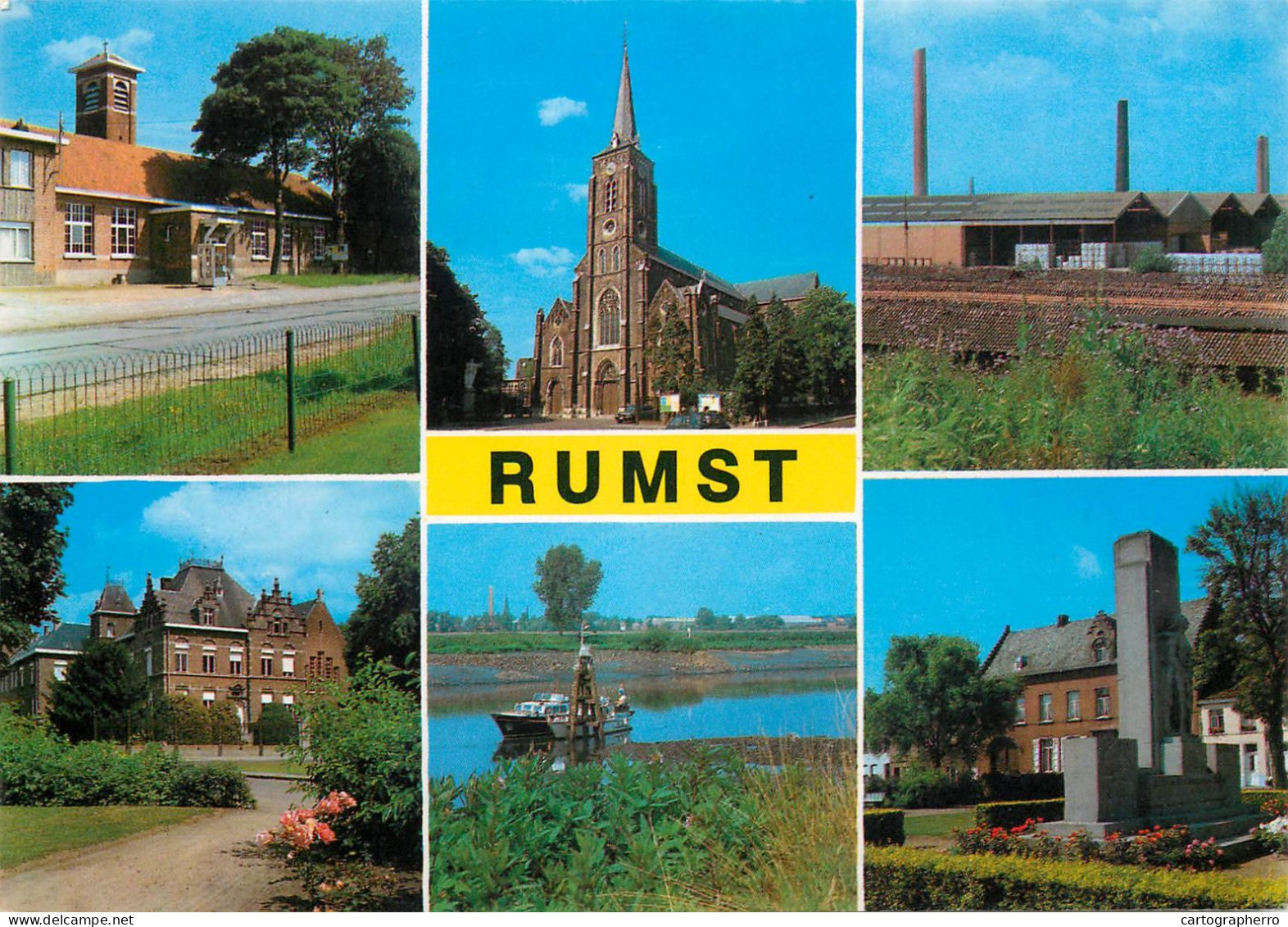 Rumst multi views postcard