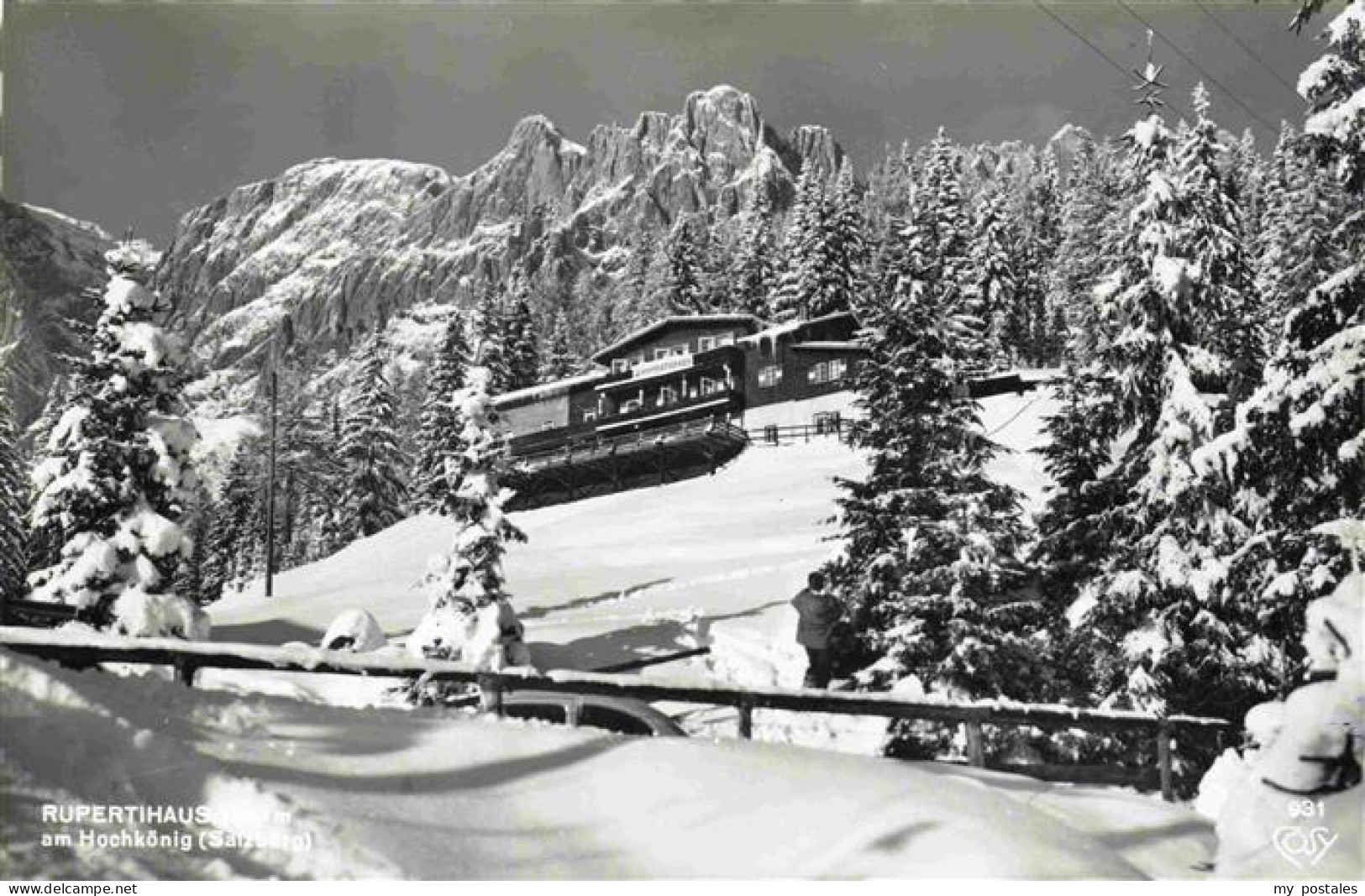 Rupertihaus 1358m Muehlbach Hochkoenig AT Berghaus am Hochkoenig im Winterzauber
