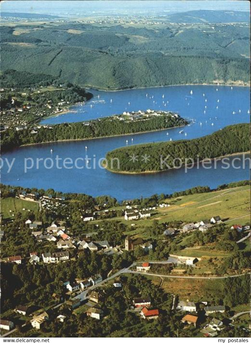 Rurberg Simmerath Eifel NRW an Rurtalsperre Schwammenauel Fliegeraufnahme