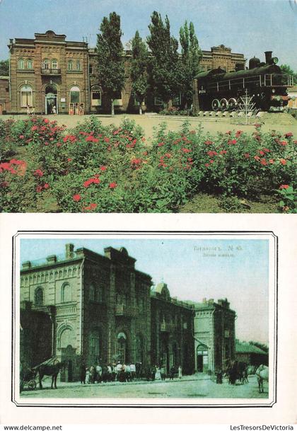 [-10%] RUSSIE - Taganrog -  Gare ferroviaire - Place - Attelage - Fleur - Transport - Locomotive - animé - Carte postale