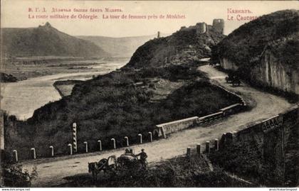 CPA Mzcheta Georgien, Frauenturm, Kaukasus, Georgische Heerstraße