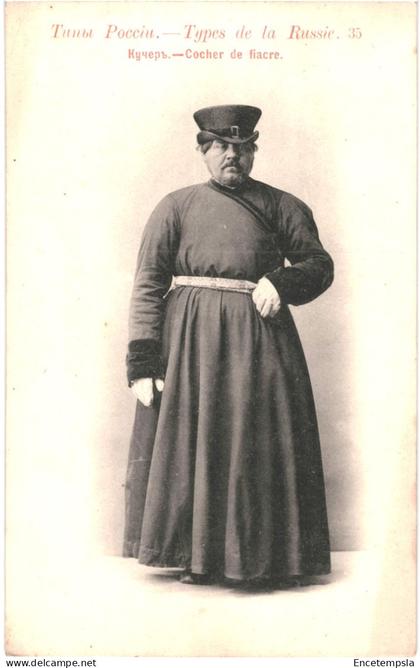 CPA Carte postale Russie Types de la Russie cocher de fiacre   début 1900  VM81859ok