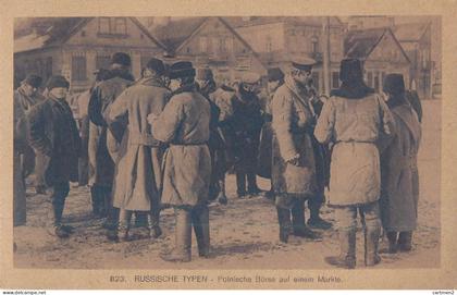 RUSSIA TYPES RUSSES RUSSISCHE TYPEN POLNISCHE BÖRSE AUF EINEM MARKTE POLOGNE POLAND POLSKA RUSSIAN TYPE RUSSE RUSSIE