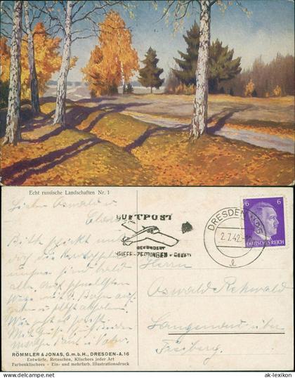 .Russland Rußland Россия Stimmungsbild Landschaft Birken 1942